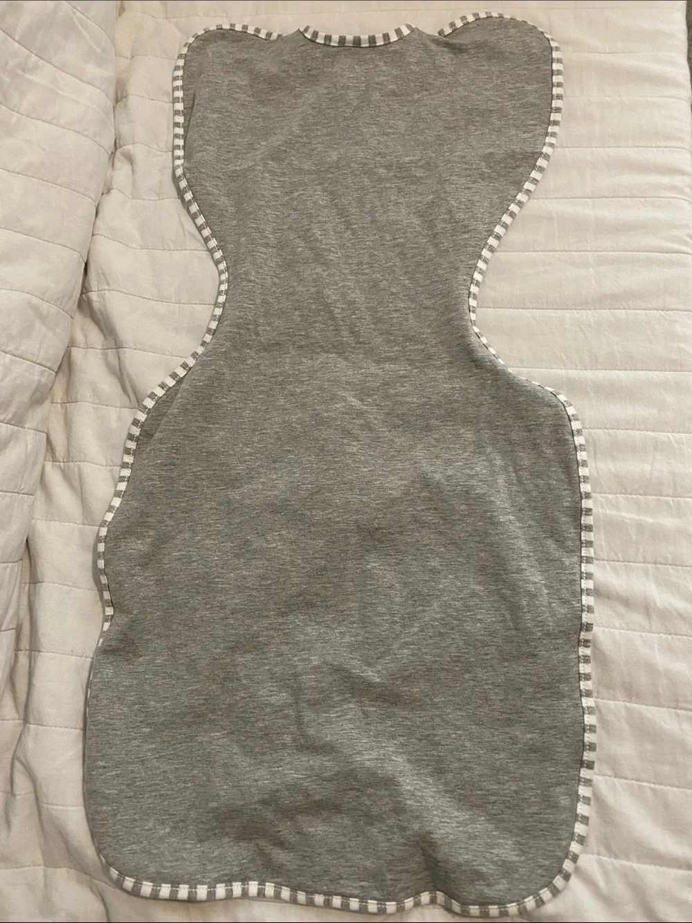 Love to Dream Grey double zipper Sleep Sack with Striped Trim